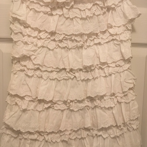 French Connection Cotton Ivory Ruffle Dress - Picture 5 of 6